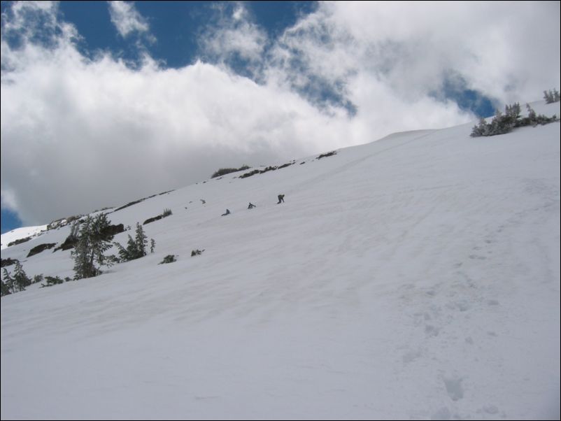 2005-06-18 Relay Peak (57) Glissading down Relay